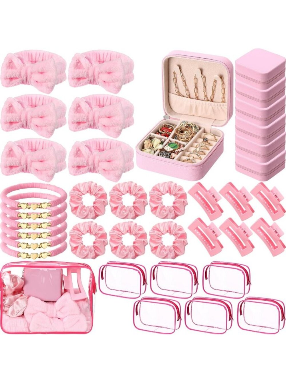 36 Pcs Teen Girl Spa Sleepover Party Favors, Pink Classic Supplies & Gifts